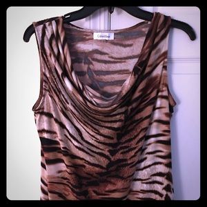 Sleeveless Animal Print Tank